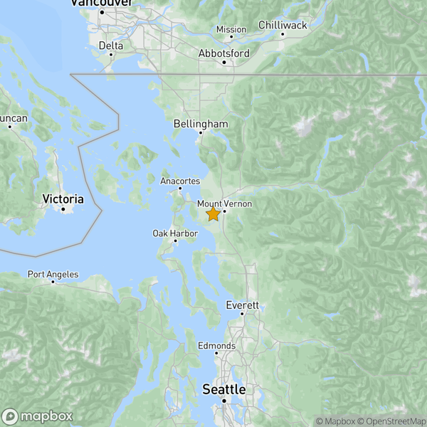 M3.142 near 4.5 km W from Mount Vernon, WA